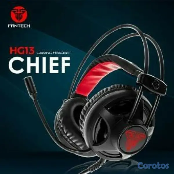 computadoras y laptops - AUDIFONO CON MICROFONO FANTECH HG13 PARA GRANDES JUGADORES CON LUZ  2