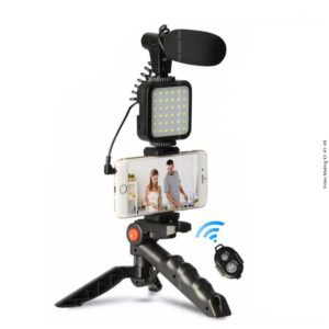 accesorios para electronica - Soporte para CELULAR con Micrófono y 1 luz led 