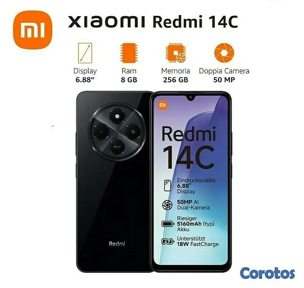 celulares y tabletas - Smartphone Xiaomi Redmi 14C 8GB RAM + 128GB  3