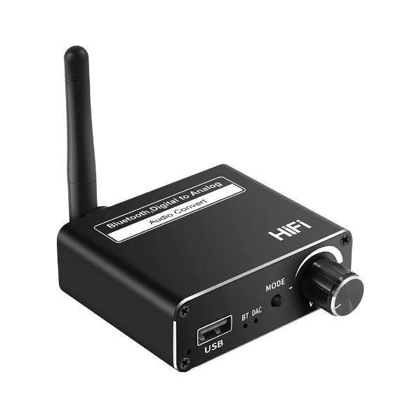 otros electronicos - Audio convertidor de audio digital a analogo con funcion de bluetooth usb D18  0