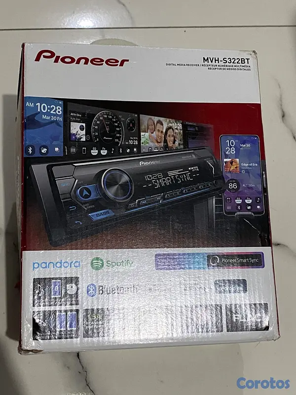 otros electronicos - Pioneer MVH-S322BT 1 DIN MP3 Digital Media Player  2