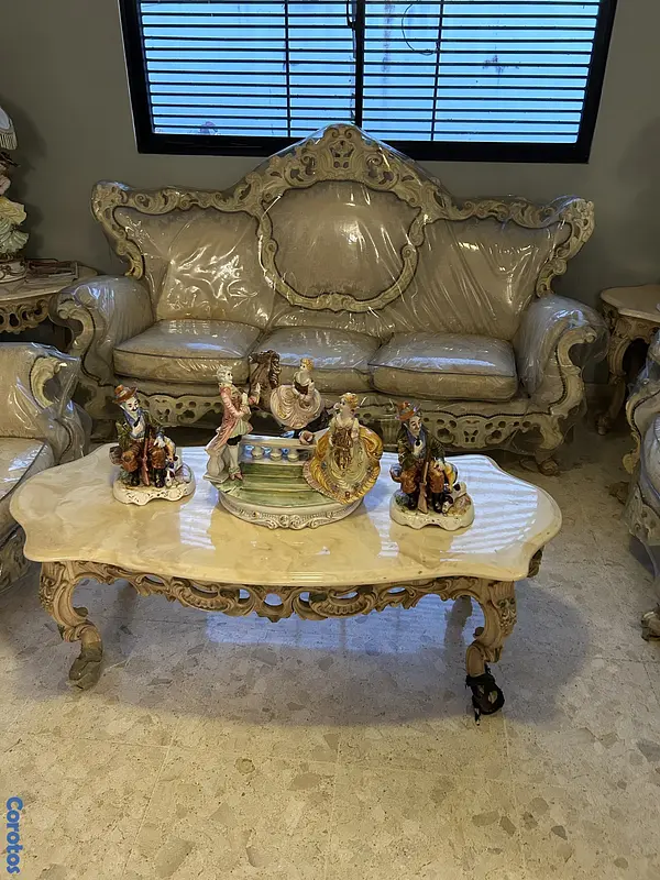 muebles y colchones - Set de muebles y mesa antigua italiano 2