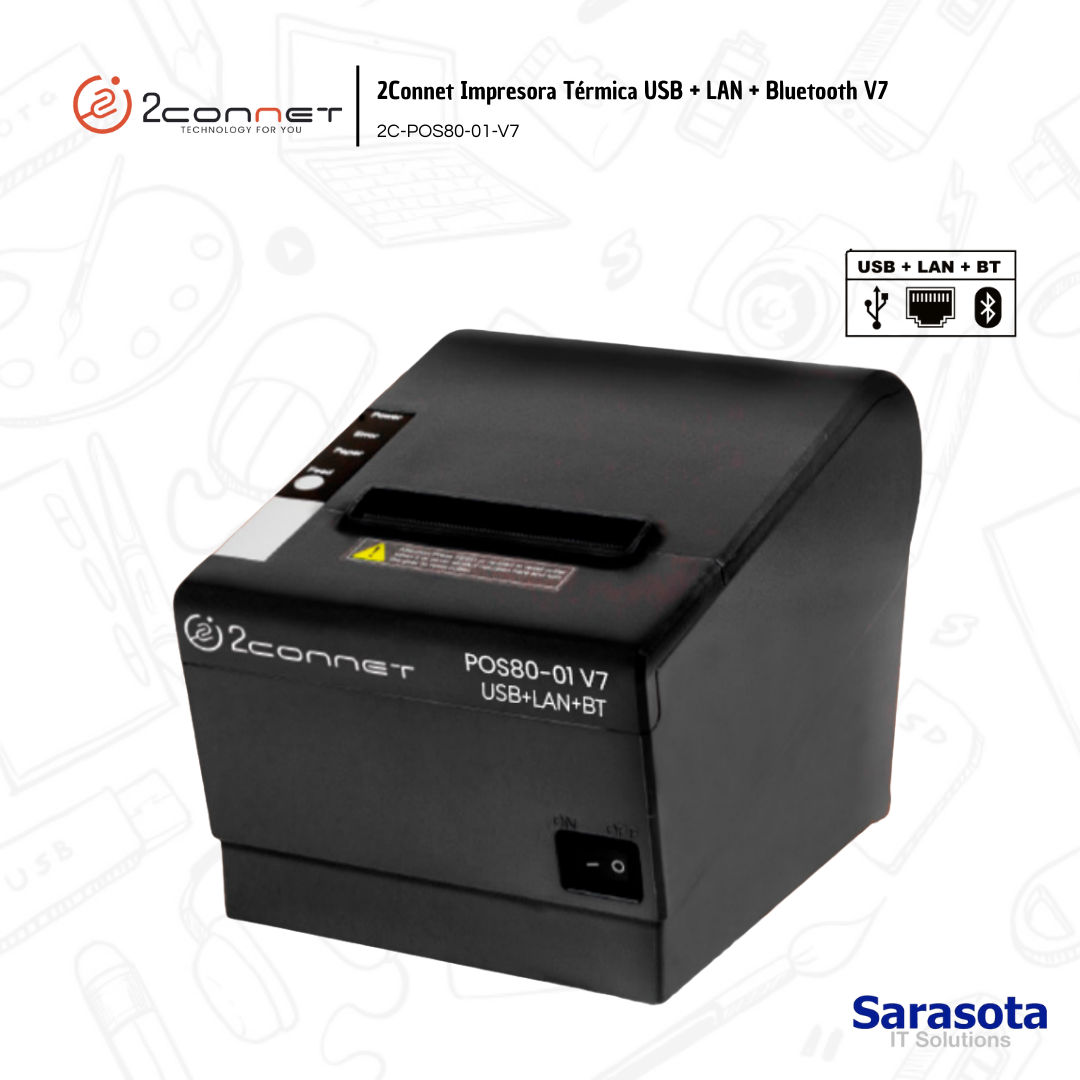 impresoras y scanners - Impresora térmica USB + LAN + Bluetooth 2Connet V7 0