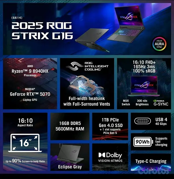 computadoras y laptops - ASUS Rog STRIX G16 4