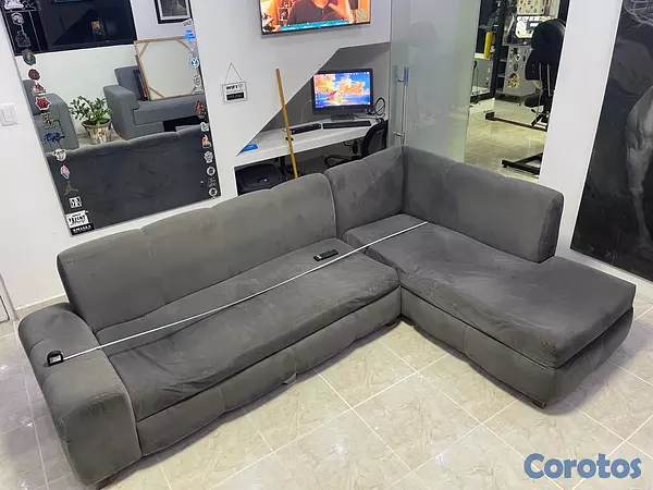muebles y colchones - mueble en L grande , usado . 2