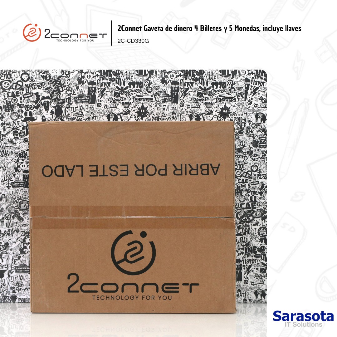 accesorios para electronica - Caja Registradora 4 Billetes y 5 Monedas 2Connet, 2C-CD330G 0