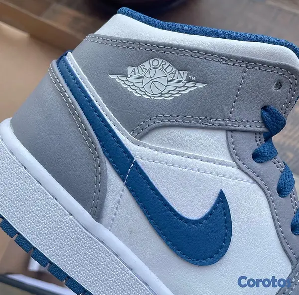 zapatos unisex - Tenis Teni NIKE AIR JORDAN 1 MID TRUE BLUE Original Originales Sneaker 🪬 2