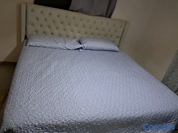 muebles y colchones - Base de cama 80x80, espaldar, gabetero y biuri. (Precio Negociable). 6