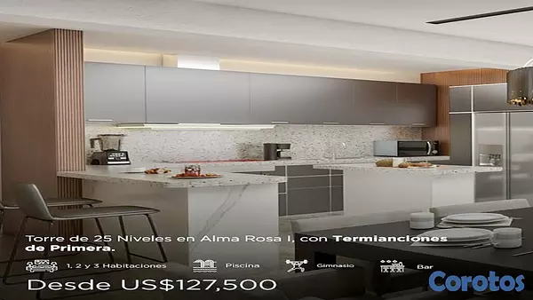 apartamentos - T APARTAMENTO EN VENTA EN ALMA ROSA I- SANTO DOMINGO ESTE 2