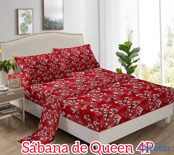 muebles y colchones - juego de sabana 4 piezas para cama de 60  3
