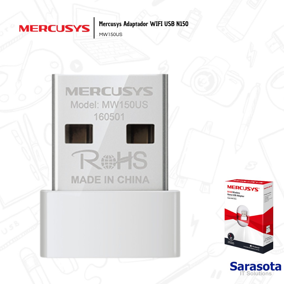accesorios para electronica - Mercusys Adaptador WIFI USB N150  1