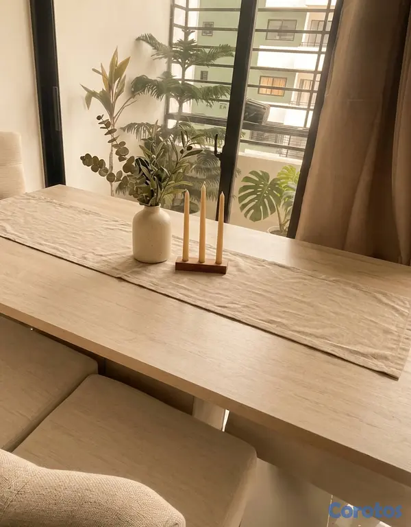 muebles y colchones - comedor moderno de 6 sillas  3