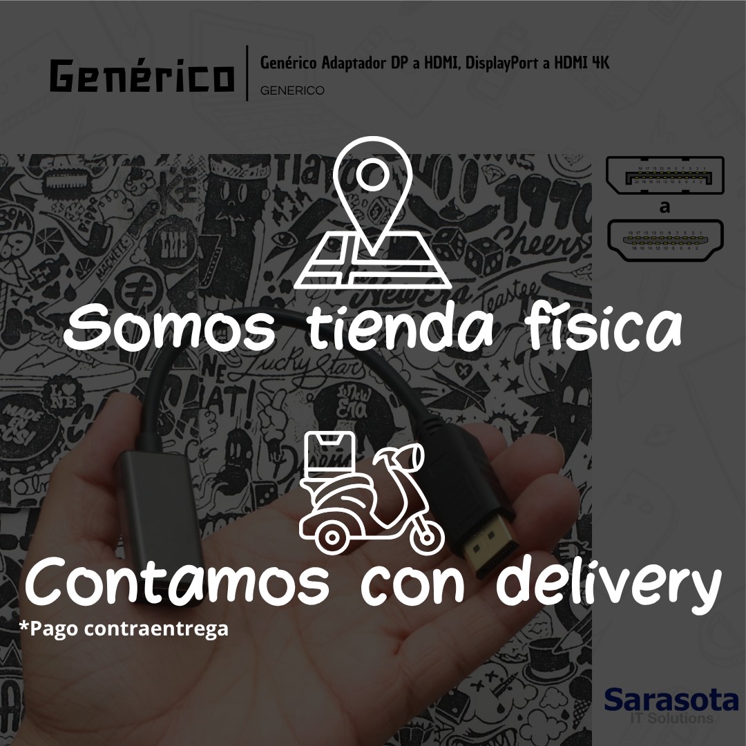 accesorios para electronica - Adaptador de DisplayPort a HDMI resolución 4K  3