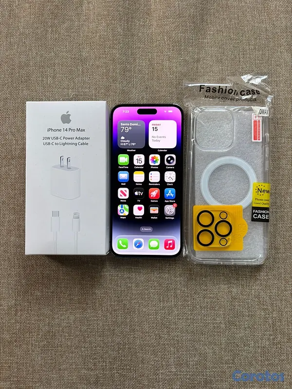 celulares y tabletas - iphone 14 pro max deep purple morado 128 GB Desblo 2