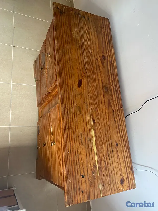 muebles y colchones - gavetero de madera en pino muy bueno 10