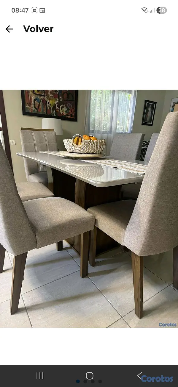 muebles y colchones - Juego de comedor 6 sillas.  3