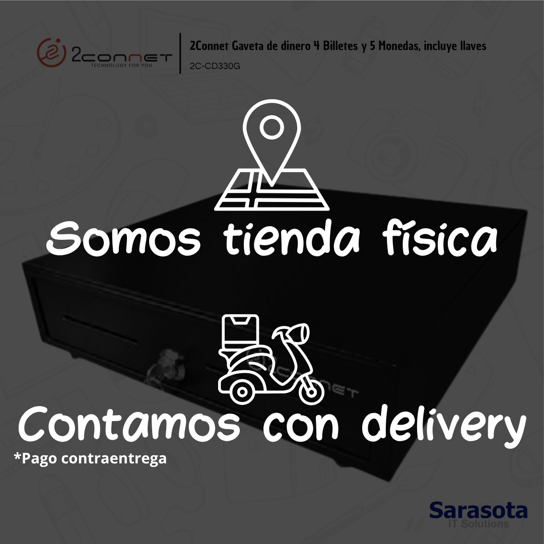 accesorios para electronica - Caja Registradora 4 Billetes y 5 Monedas 2Connet, 2C-CD330G 2