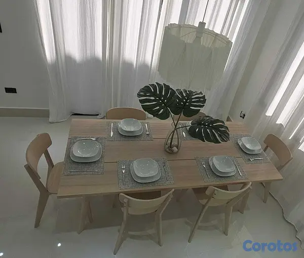 muebles y colchones - Mesa de Comedor + 6 Sillas 2