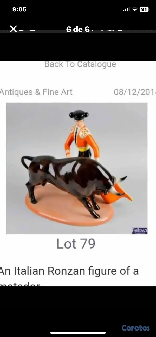 arte y antigüedades - Matador Ronzan 249 2