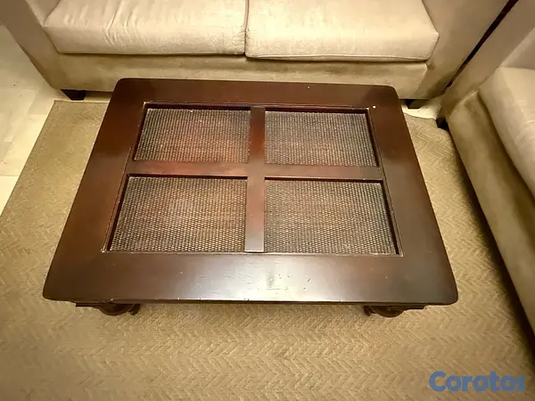 muebles y colchones - Mesa de centro en madera preciosa  2