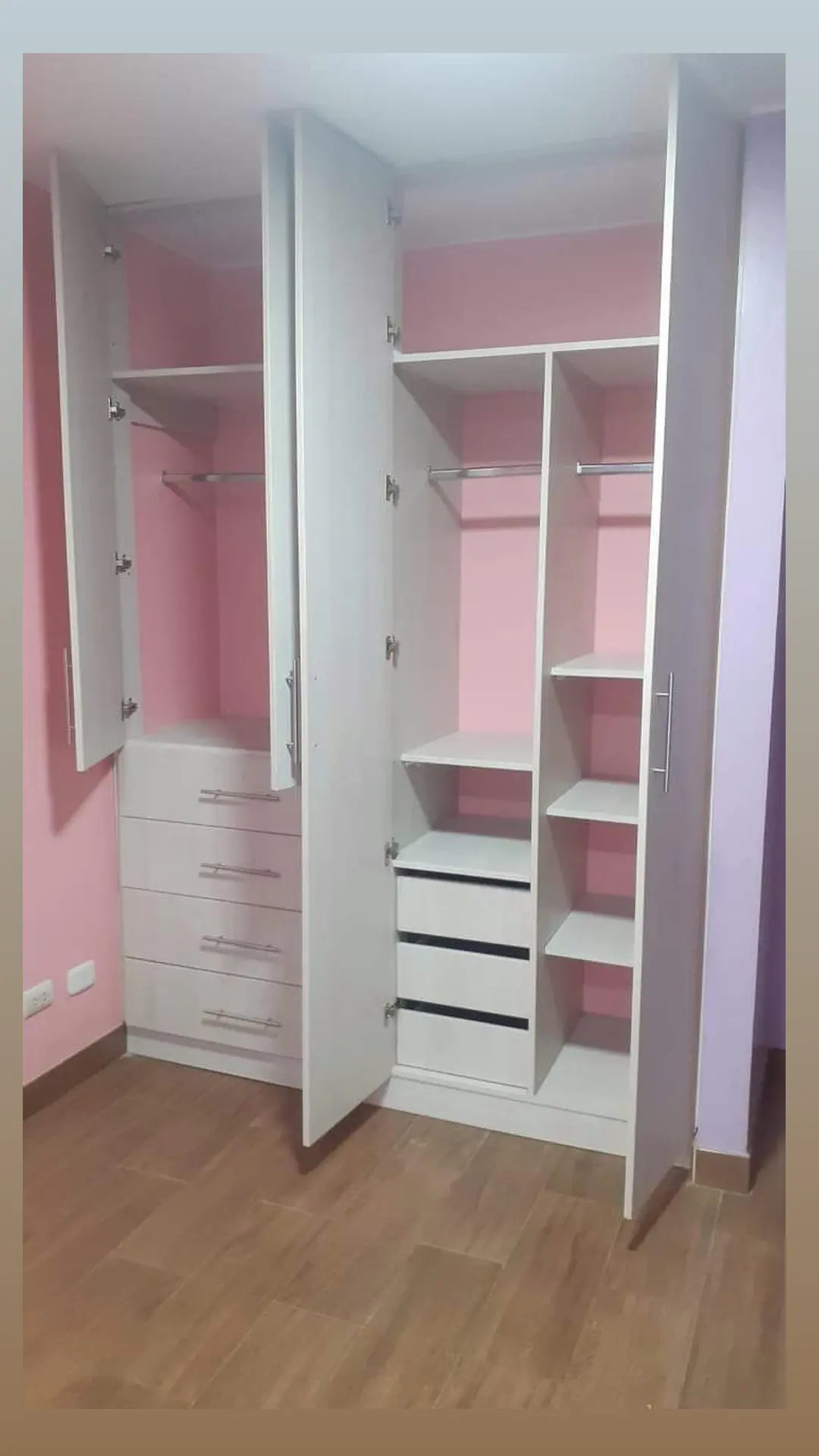 muebles y colchones - Tramos para closet en madera de Hidrofugo  0