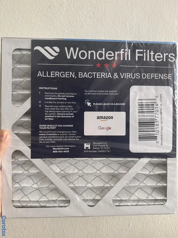 aires acondicionados y abanicos - Wonderfil filters MERV 13 2