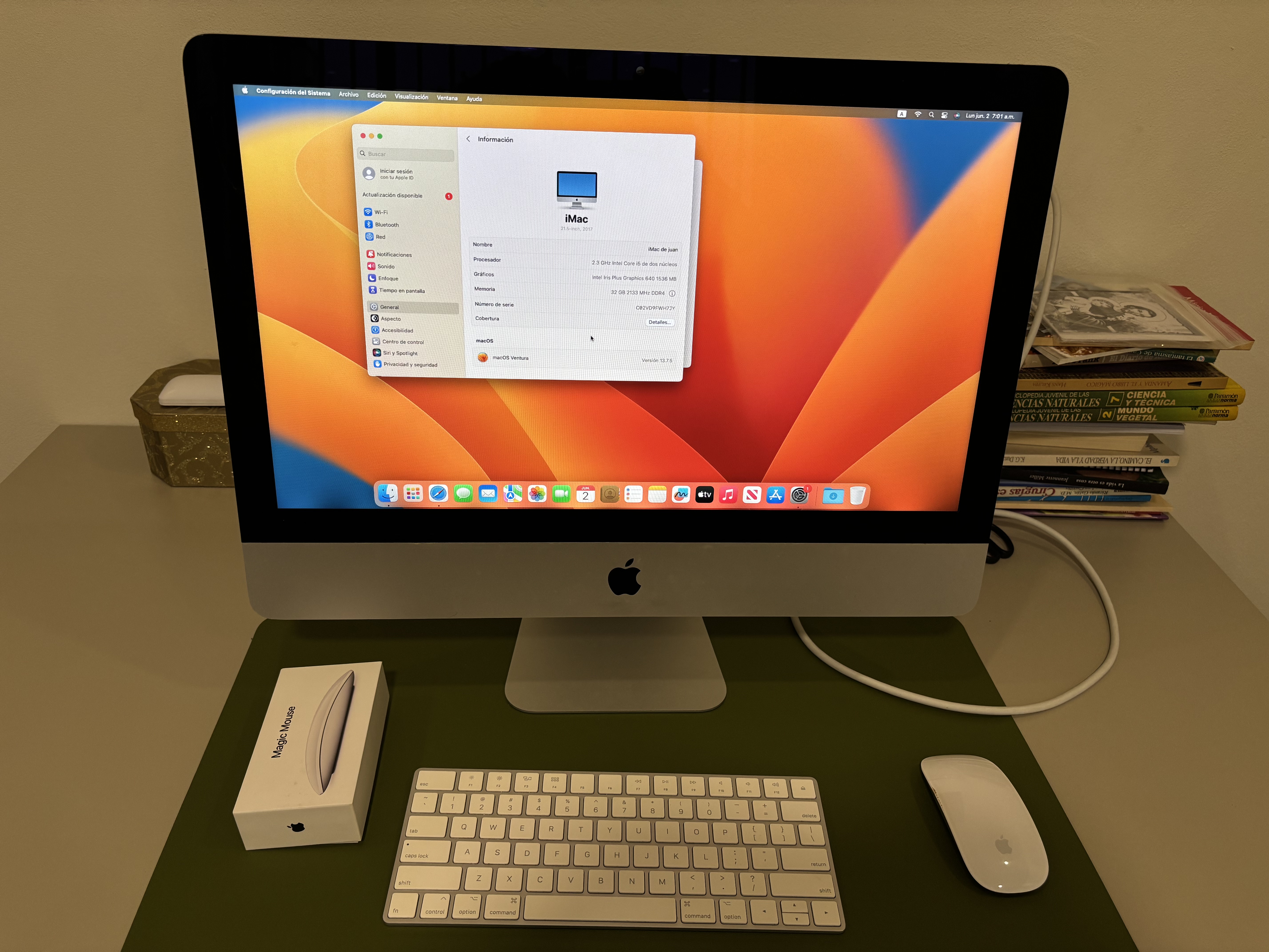 computadoras y laptops - Vendo imac 2017 32gb ram y 1Tb SSD de 21¨ 0