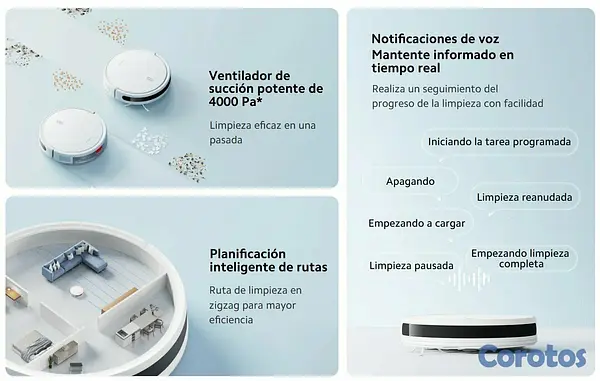 electrodomesticos - Xiaomi Robot Vacuum E10 Especialista en  limpieza  3