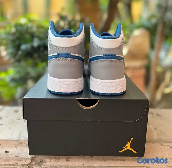 zapatos unisex - Tenis Teni NIKE AIR JORDAN 1 MID TRUE BLUE Original Originales Sneaker 🪬 6