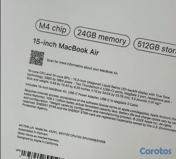 computadoras y laptops - MacBook Air 2025 Chip M4 Nuevas Selladas  5