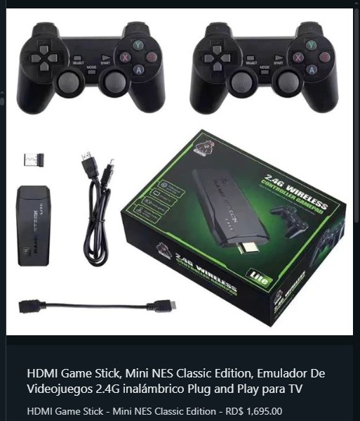 accesorios para electronica - HDMI Game Stick Más de 10,000 Juegos Preinstalados 2