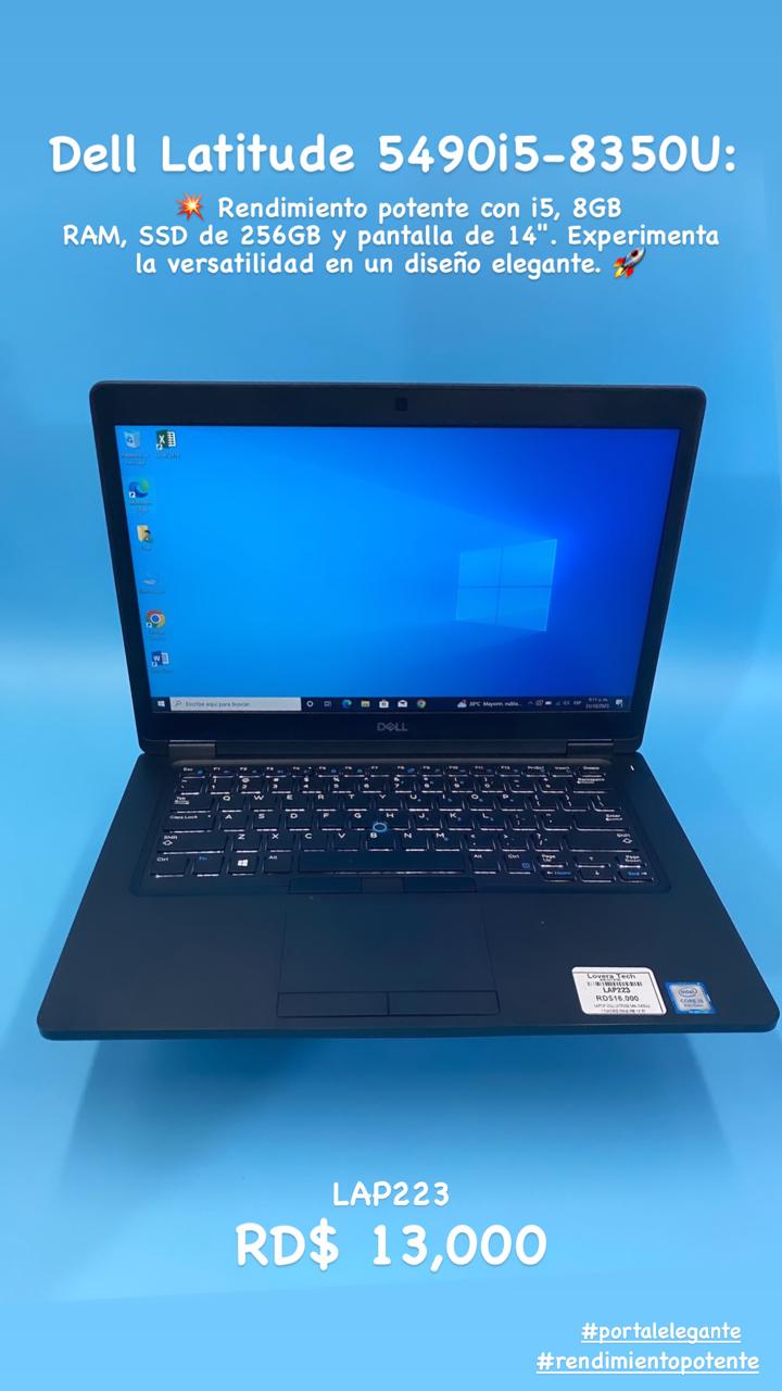 computadoras y laptops - LAPTOP DELL LATITUDE 5490 i5-8350U 1.7GHZ 8GB 128G 1