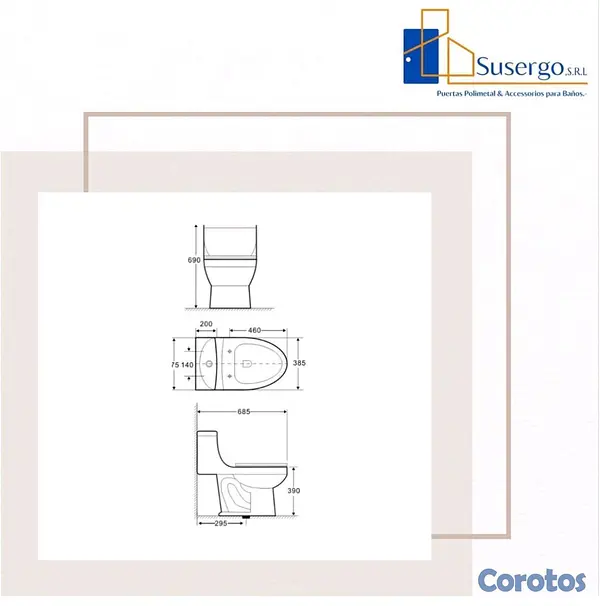 decoración y accesorios - Inodoro Blanco de una pieza 2
