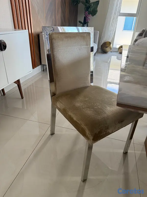 muebles y colchones - Sillas de lujo en acero inoxidable  5