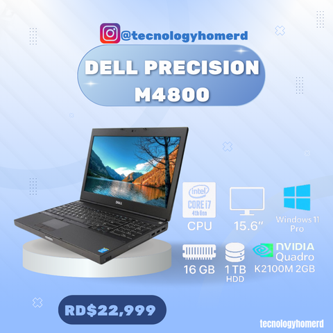 computadoras y laptops - Laptop Dell Precision M4800 NVIDIA Quadro K2100M 0