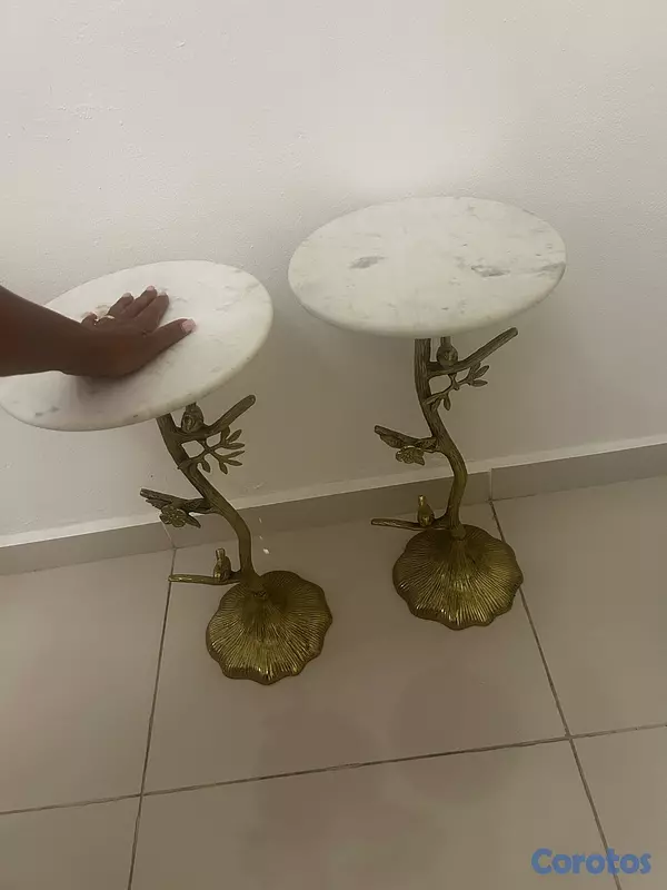 decoración y accesorios - mesitas auxiliar de mármol  3
