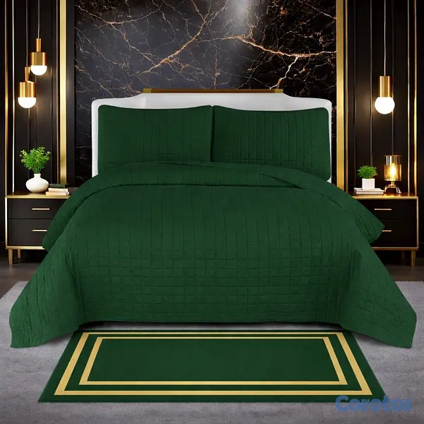 decoración y accesorios - juego de cobertor 4 piezas para cama de 60 2