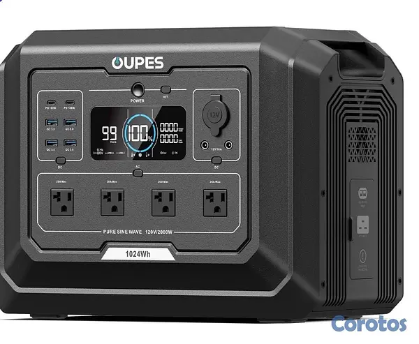 plantas e inversores - OUPES 1024Wh Mega 1 Portable Power Station 2000W  3