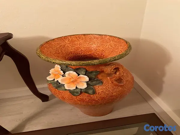 decoración y accesorios - Florero grande naranja  2