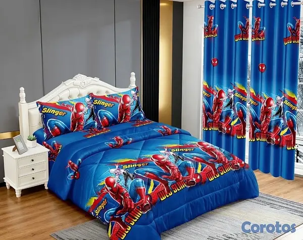 muebles y colchones - juego de colcha 5 piezas para cama de queen  8