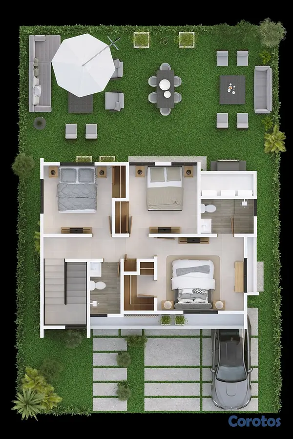 casas - se vende Villas lista  en bavaro, 3 habitaciones 2.5 baños  6