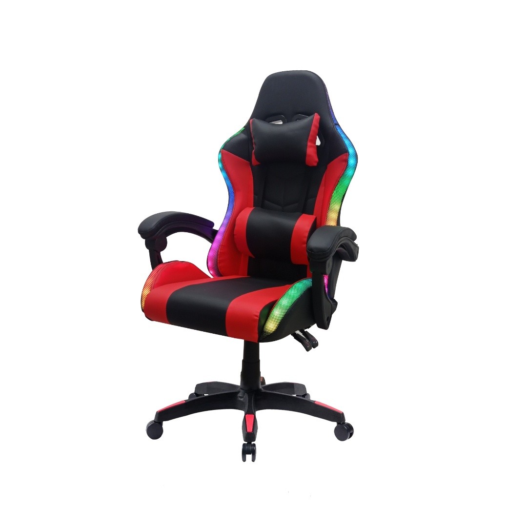 muebles y colchones - Silla gaming respaldo alto reclinable RGB, enciende luces 0