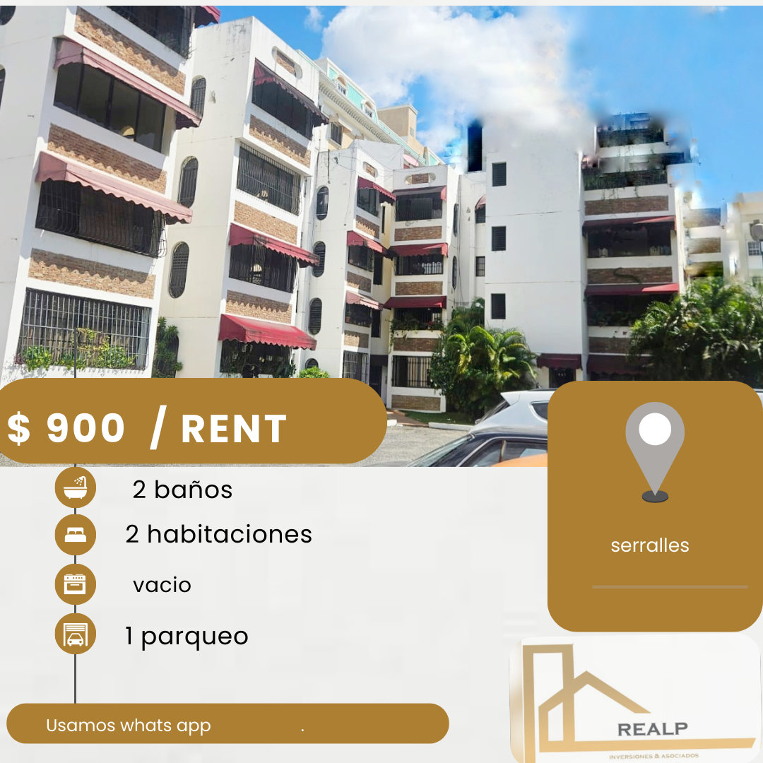 apartamentos - hermoso apartamento en excelente ubicación en serralles 