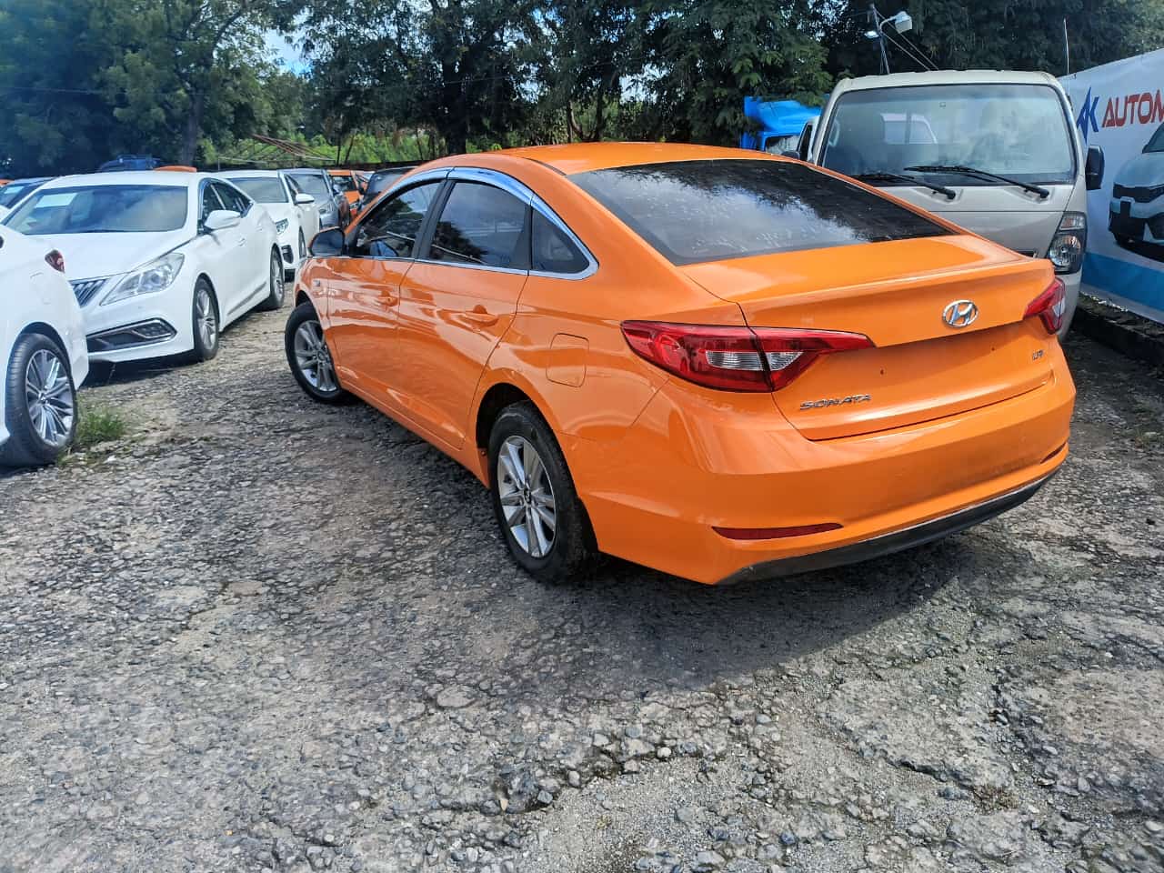 carros - HYUNDAI SONATA LF 2018 NARANJA 3