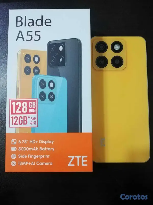 celulares y tabletas - TELEFONO ZTE BLADE A55 128/12GB Alto Rendimiento 2