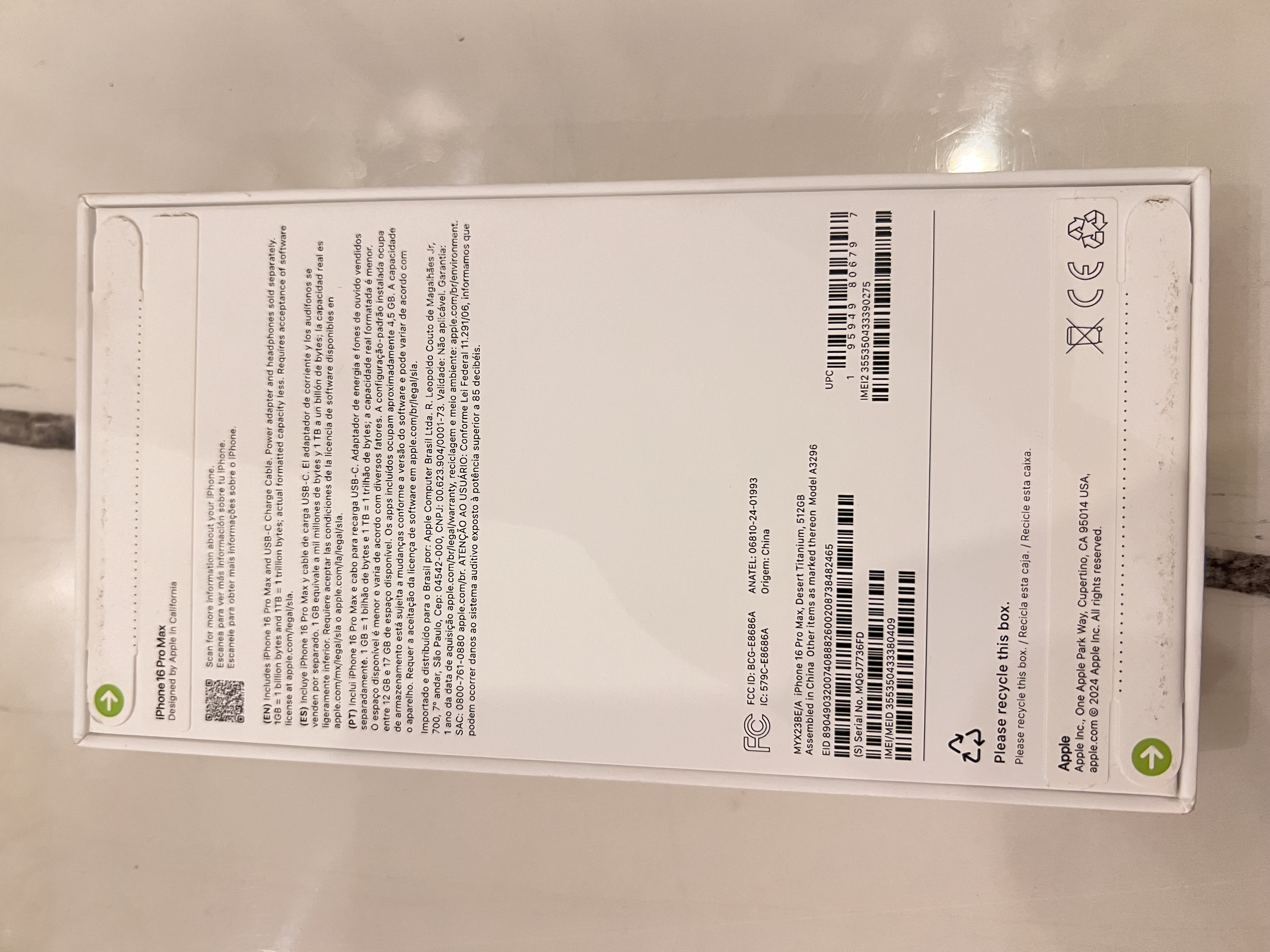 celulares y tabletas - IPHONE 16 PRO MAX 512 GB NUEVO SELLADO 1 AÑO GARAN 1