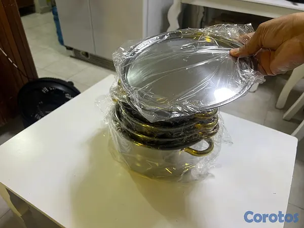 cocina - Juego de 5 ollas de acero inoxidable 6