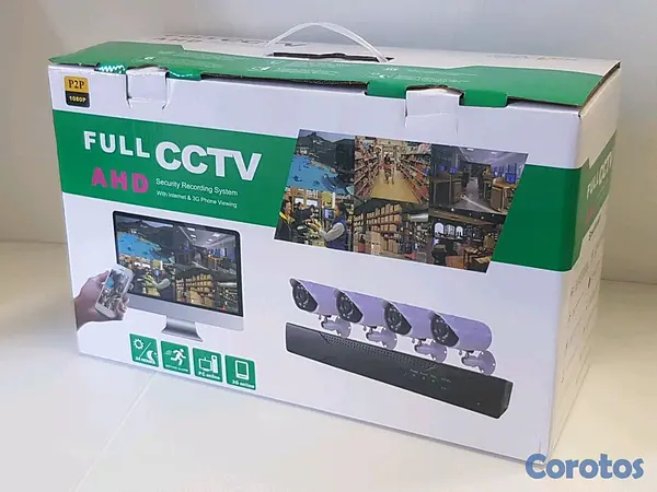 camaras y audio - kit de 4 cámaras de seguridad  3