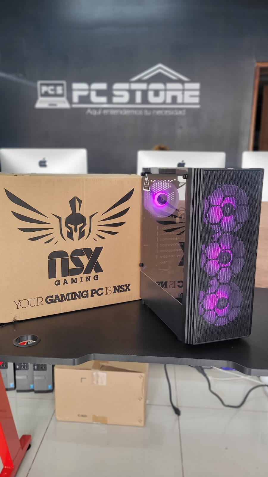 computadoras y laptops - CASE CON 4 VENTILADORES Y ARGB NUEVOS 5