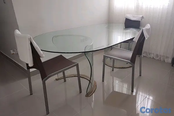 muebles y colchones - Mesa para comedor en cristal 2